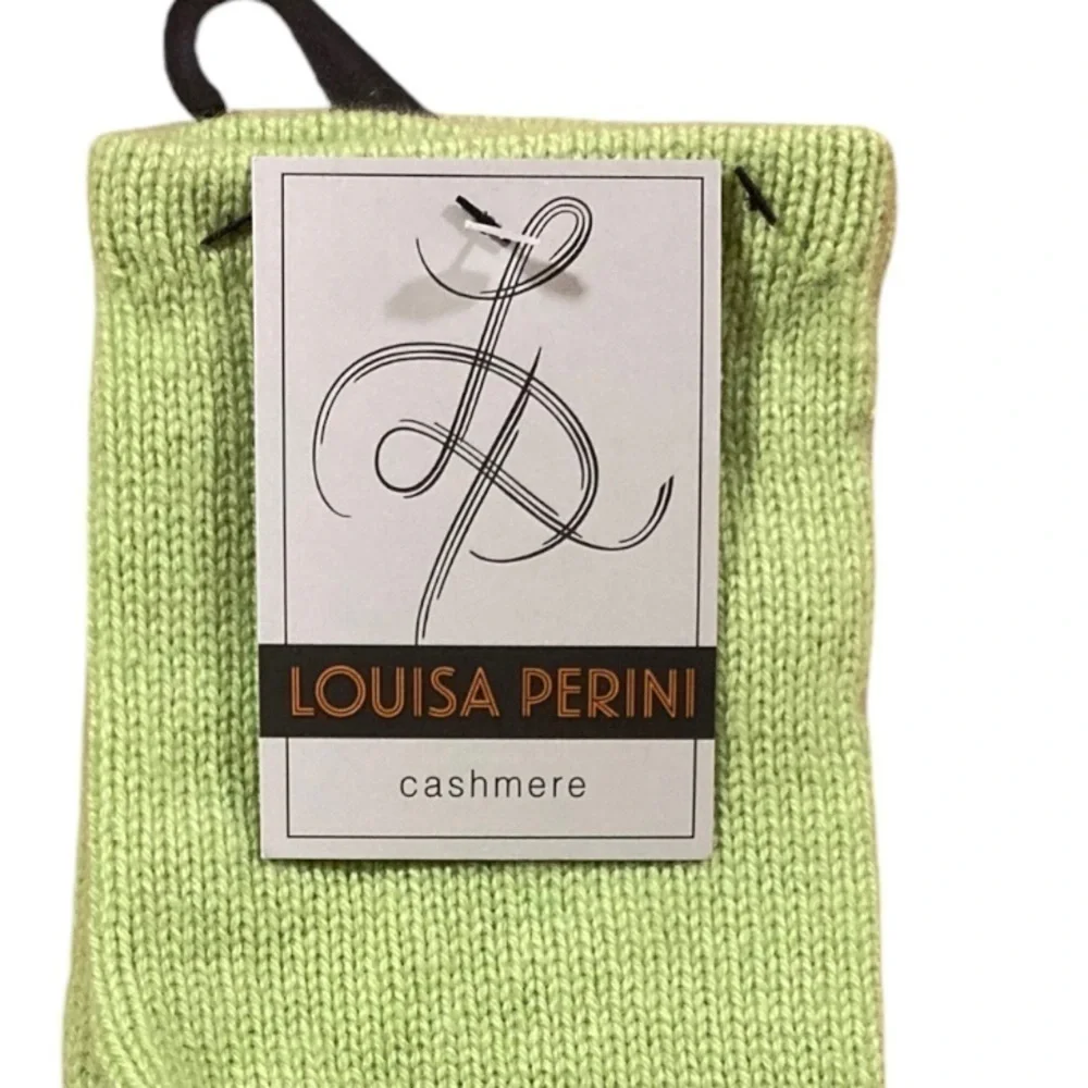 Louisa Perini Cashmere Gloves NWT in Lime Green Tech fingers